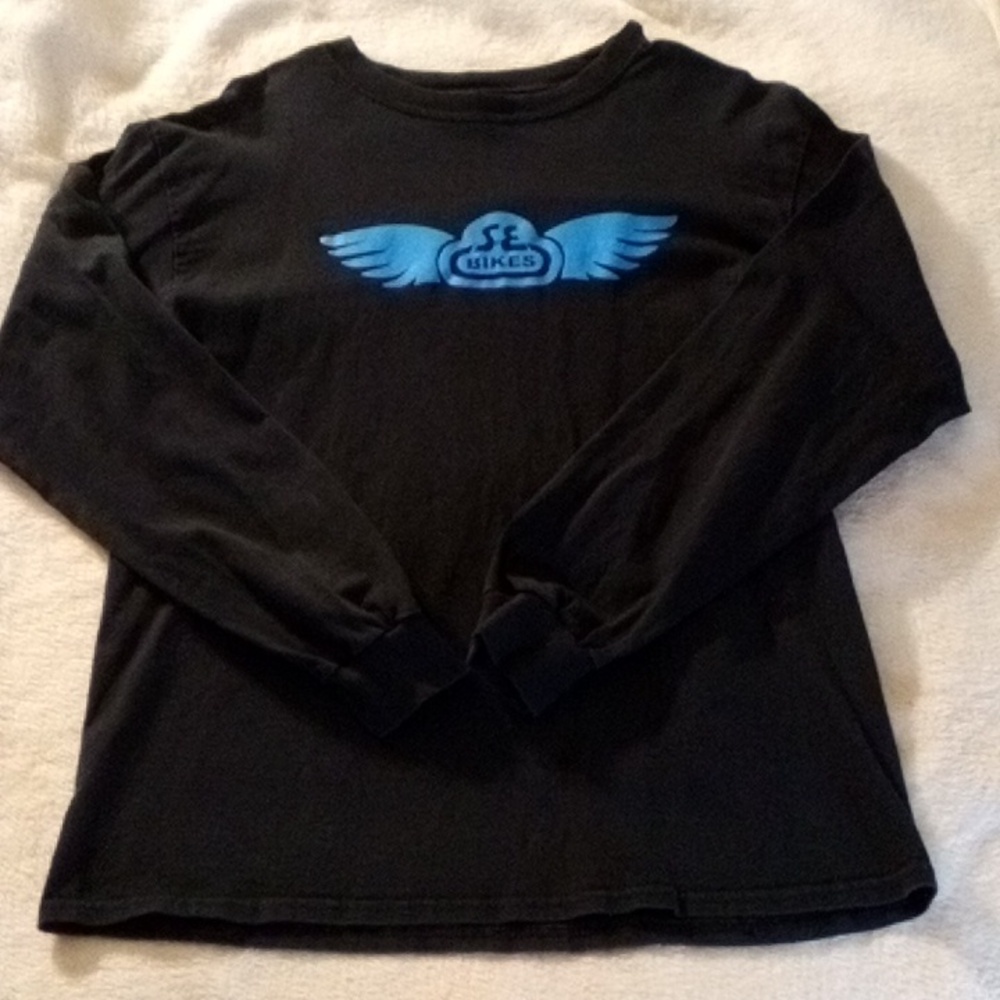 BIKES MENS LONG SLEEVED BLACK SHIRT SIZE LARGE